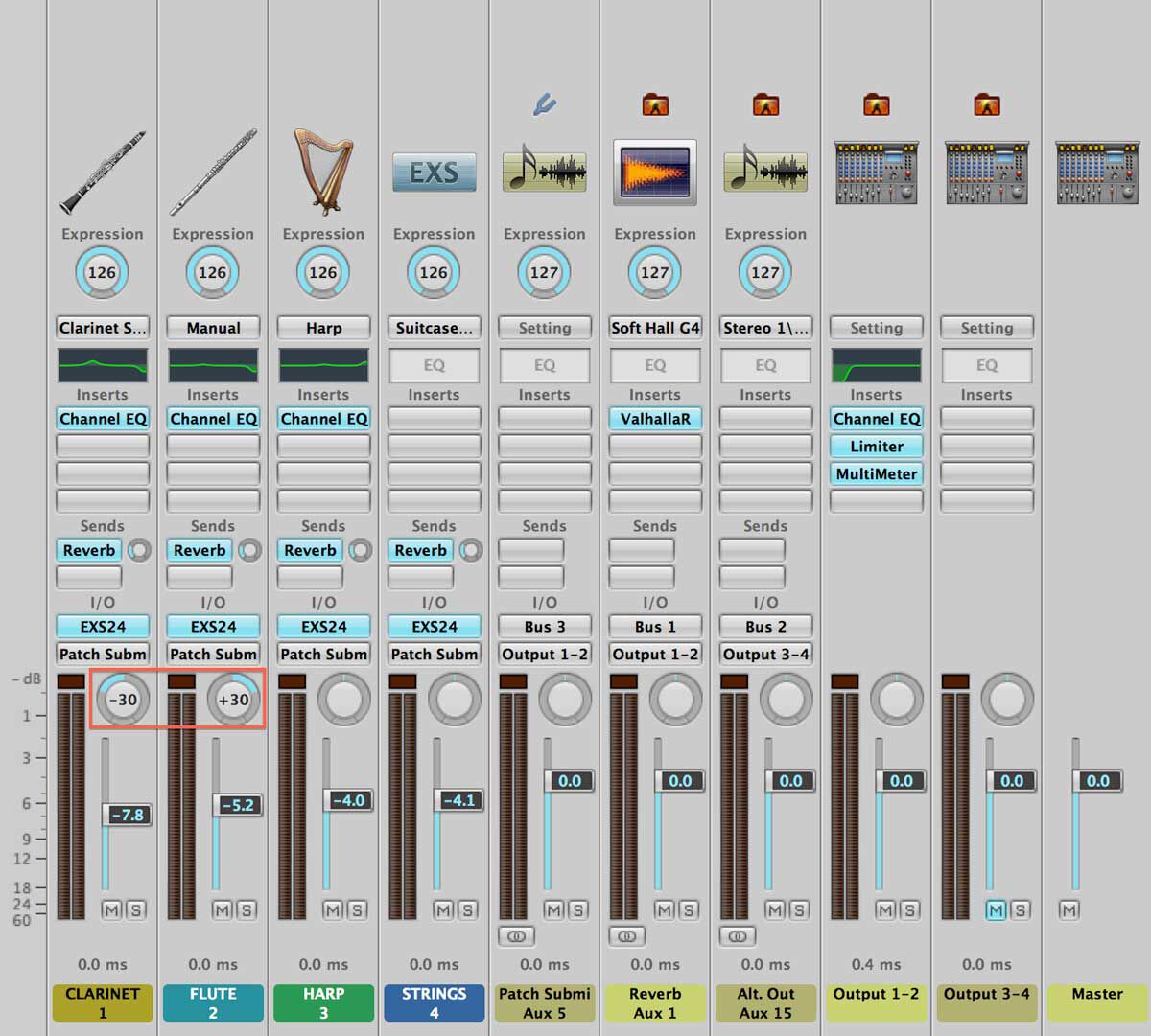 Pan your MainStage patches to add more stereo width to your concerts.