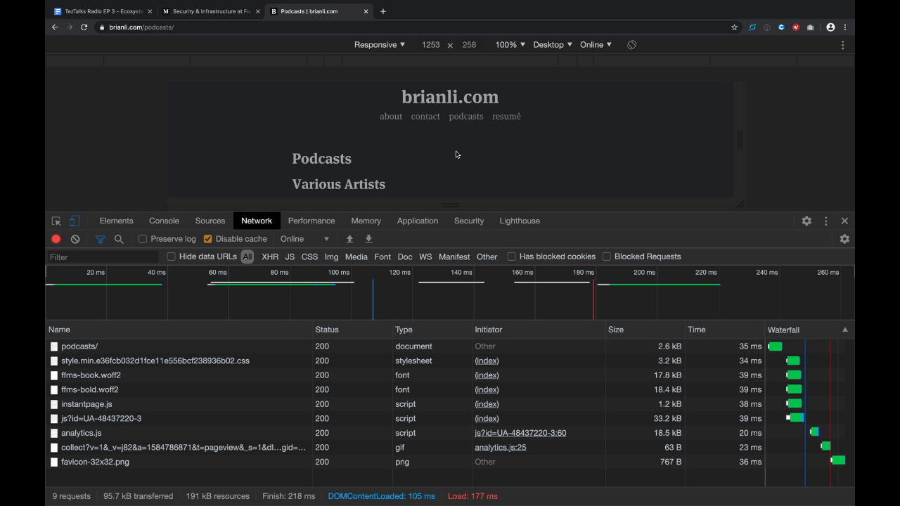 Using instant.page to prefetch links.