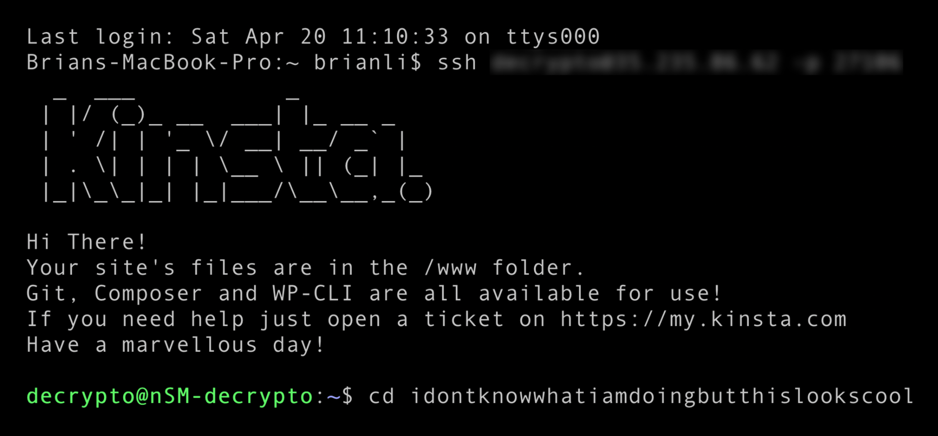 Don't manage your own server if you don't want to stare at Terminal all day.