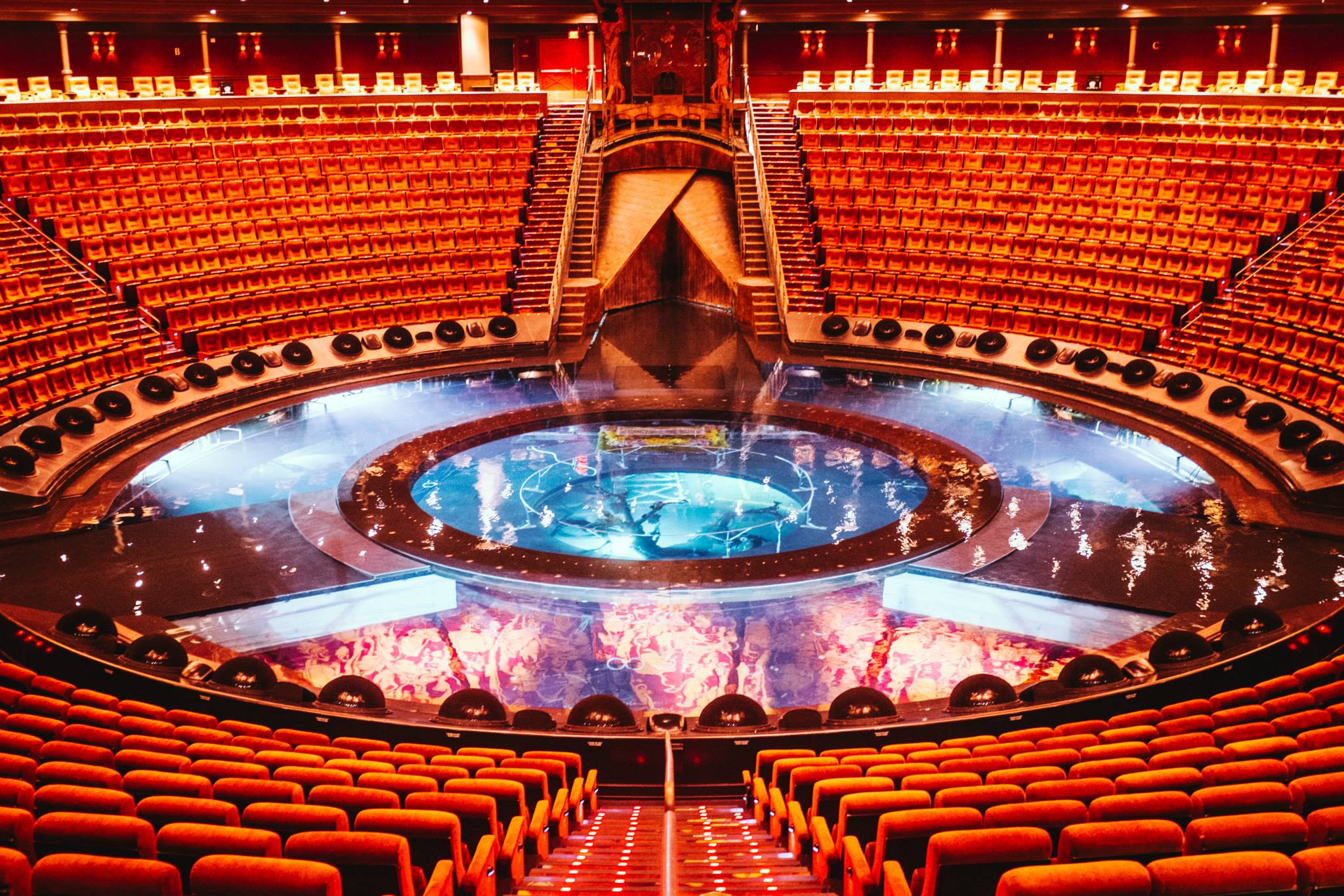 Wynn Las Vegas, the Le Rêve theater, post-show at Le Rêve, and The Forum Shops.