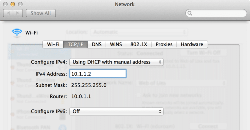 Creating an ad-hoc network for Logic Remote.