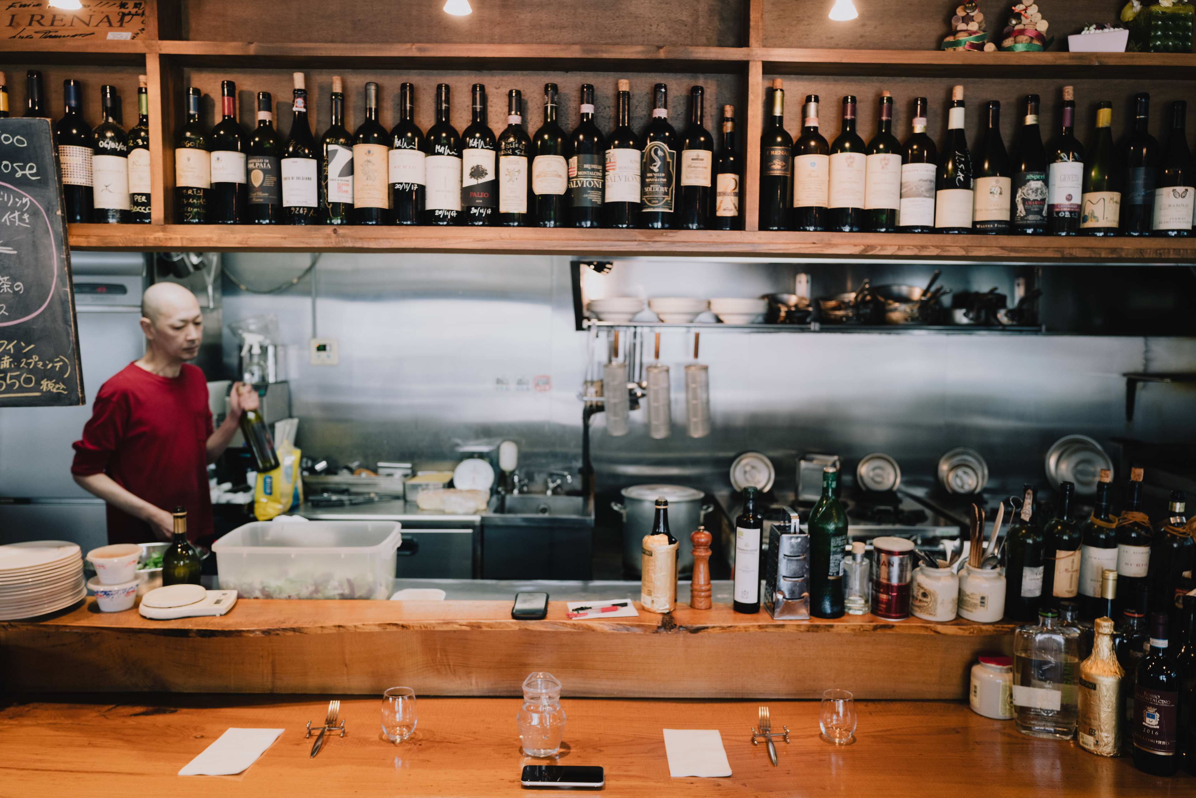 An Italian restaurant in Tokyo, Japan. Photographed with a Leica Q2.