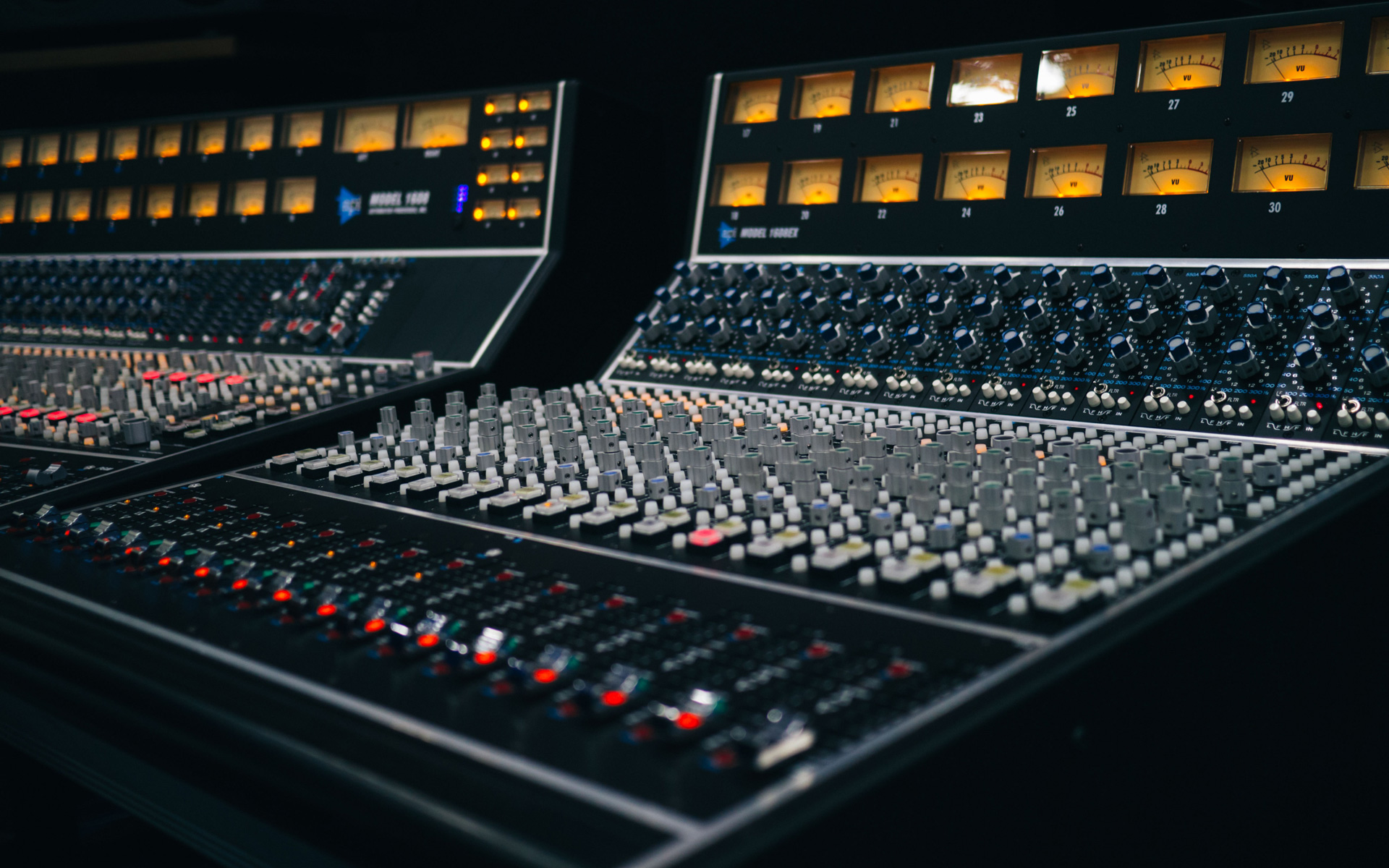 An API analog recording console.