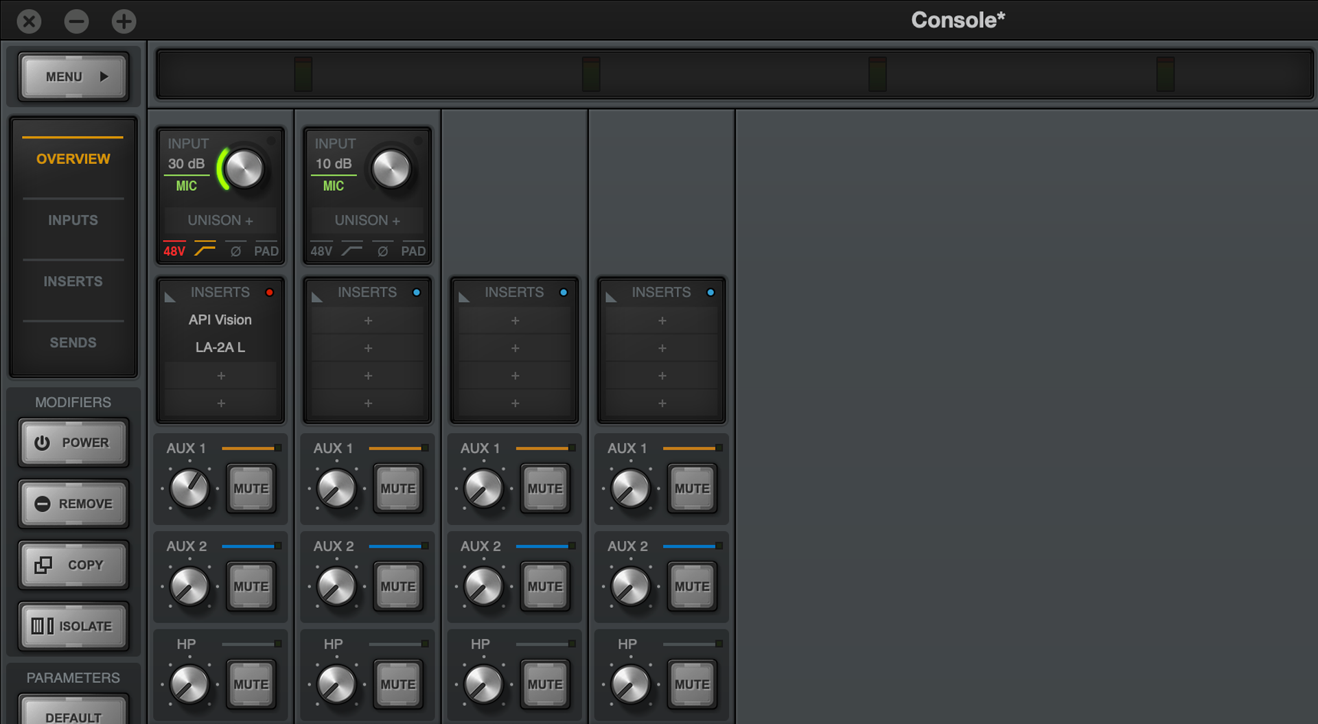 UAD's API Vision Channel Strip and Teletronix LA-2A are great plugins for podcasters.