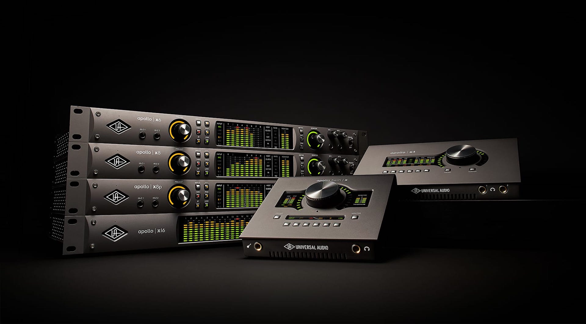 Universal Audio Apollo audio interfaces.